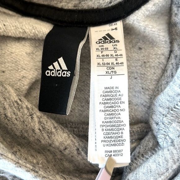 Adidas gray cowl neck hoodie - Picture 15 of 16